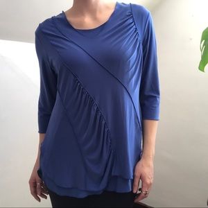 Blue 3/4 Sleeve Top *Made in Canada 🇨🇦 *